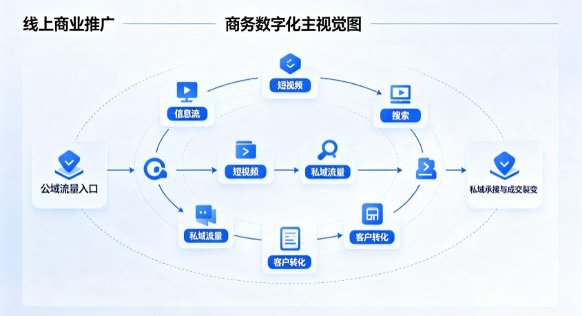 沙洋县线上商业推广怎么做？全域流量闭环搭建与低成本转化实战指南